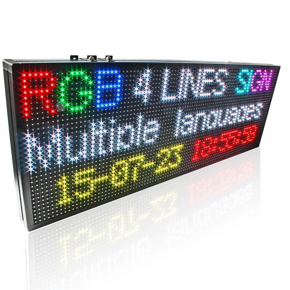 Konvention sejle Isolere Outdoor LED Display, 103"x21", RGB, P20 resolution, F70LED Software,  110/220VAC - Poli LED and Signs