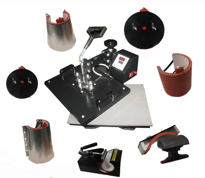 4 in 1 Multi-Functional Heating Press, 15x11 heat Press, T-shirts, Mug  Press, Cap Press, Plate Press