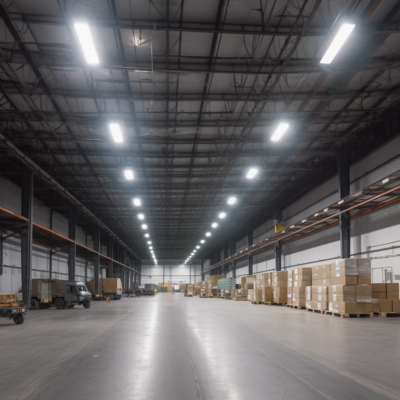 Dimmable LED light fixture for office spaces, manufactured by Poli LED & Signs.