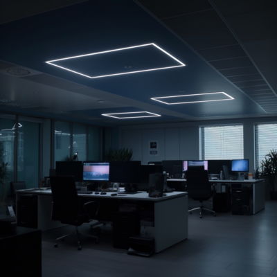 Energy-efficient LED office lighting solution by Poli LED & Signs.