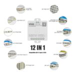 BT&WiFi Controller for PWM Addressable SPI Up to 5 channels (SPI, for single, CCT, RGB, RGBW, RGBCW) Paired with APP Remote Controls or Remote panels Dim 78x56x20mm 2.4 GHz Remote Range 30M, Supports 600 to 1200 pixels - Image 3